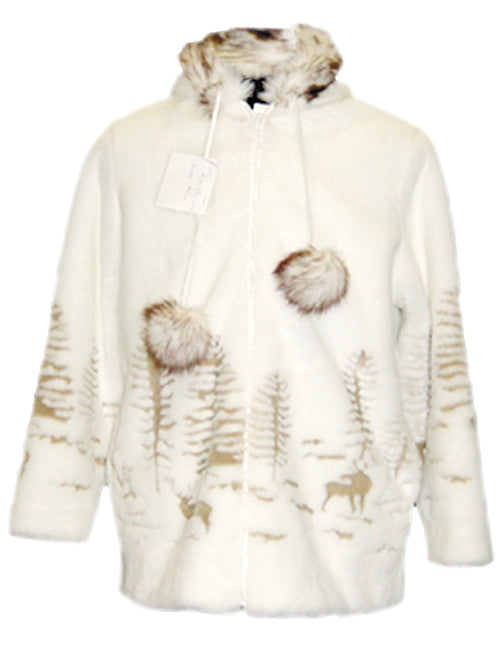 Women Funfur Jackets with Polyester Lining.