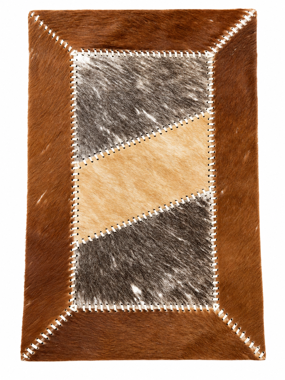 Hand Stiched Cowhide patchwork Rugs/Mats