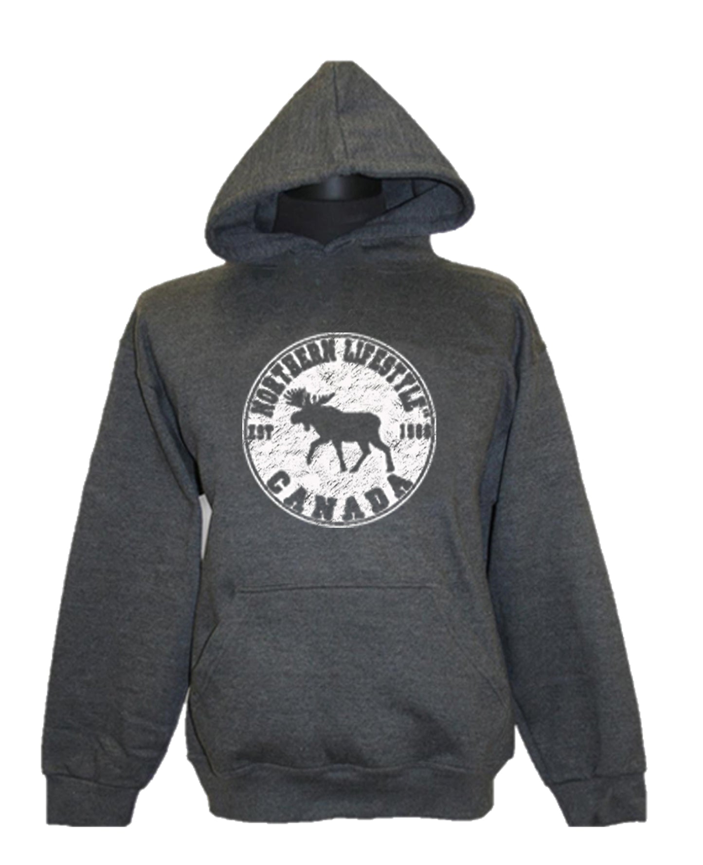 Sweat à capuche en polaire pour jeunes avec un design Moose Lifestyle.