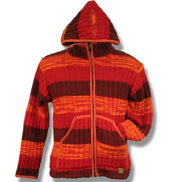 Adult Wool Rib Jacket with hood