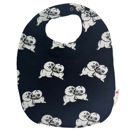 Bibs W/Allover  Seals Print - Navy