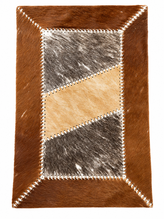 Hand Stiched Cowhide patchwork Rugs/Mats