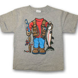 Kids T-shirts with printed design / Sport Grey Fisherman