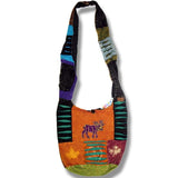 Pure Hand Craft Nepal Shoulder Bags with Two Side Print. Beautifully 100% handmade and decorated. 100% Cotton made in Nepal.