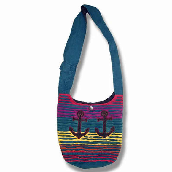 Pure Hand Craft Nepal Shoulder Bags with Two Side Print. Beautifully 100% handmade and decorated. 100% Cotton made in Nepal.