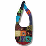 Pure Hand Craft Nepal Shoulder or Cross Body Bags with One Side Print. 100% Cotton. Beautifully 100% handmade and decorated.