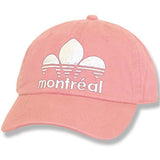 Men and Women's Baseball caps. Adds Montreal Fleur de Lys. Pink