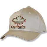 Men and Women's Baseball caps. 3D Maple Leaf Canada. Stone.