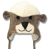 Wool Animal Head Tuques/Hats for Kids. Dog