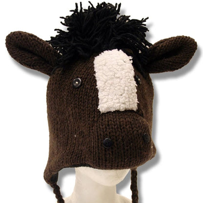 Wool Animal Head Tuques / Hats for Men and Women / Horse