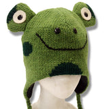 Wool Animal Head Tuques/Hats for Kids. Frog