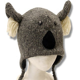Wool Animal Head Tuques/Hats for Kids. Koala