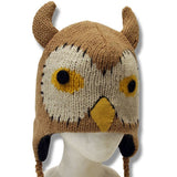 Wool Animal Head Tuques/Hats for Kids. Owl