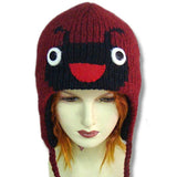 Wool Animal Head Tuques/Hats for Kids. Lady Bug