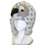Tuques tête d'animal pour enfants. 100% laine avec doublure polaire. Fabriqué à la main au Népal.