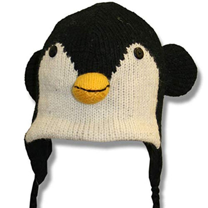 Tuques tête d'animal pour enfants. 100% laine avec doublure polaire. Fabriqué à la main au Népal.