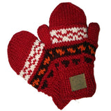 Products Wool Mittens/Gloves for Kids/Red/Burgundy Mix
