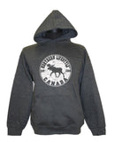 Youth Fleece hoodie Sweatshirt With Moose Lifestyle design.