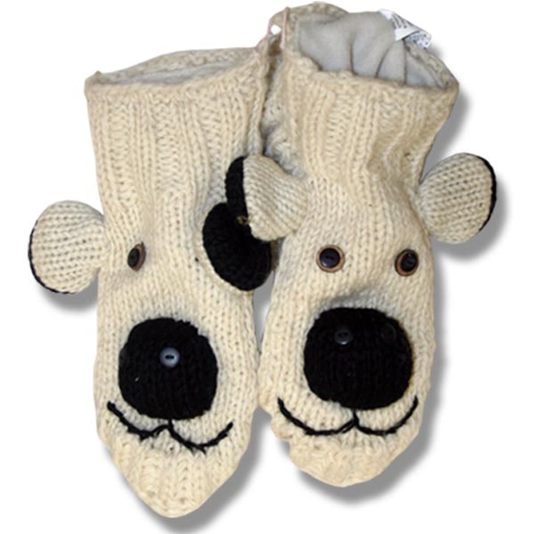 Wool Animal Booties for Men and Women. Polar Bear