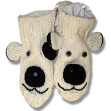 Wool Animal Booties For Kids / Polar Bear