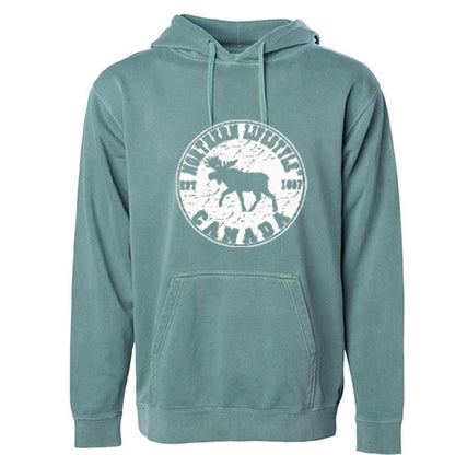 Men and Women's Fleece hoodie Sweatshirt With Moose Lifestyle design.