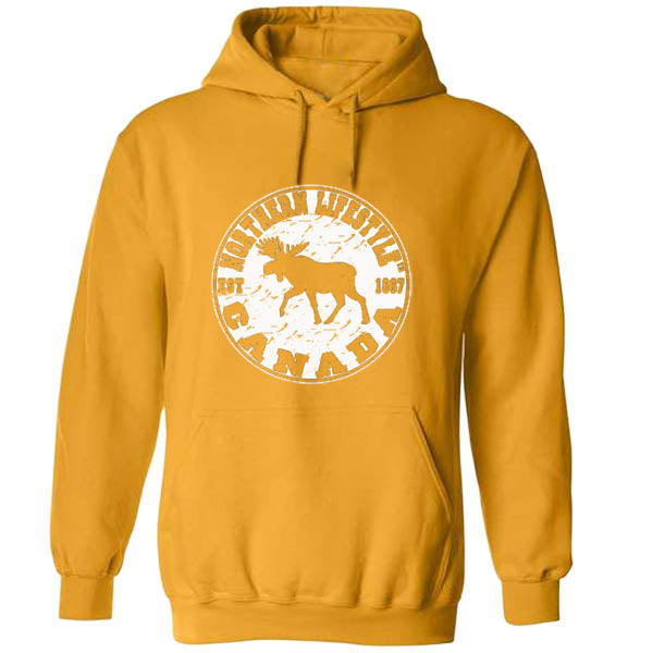 Men and Women's Fleece hoodie Sweatshirt With Moose Lifestyle design.