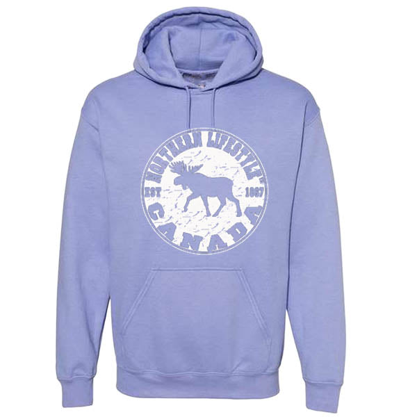 Men and Women's Fleece hoodie Sweatshirt With Moose Lifestyle design.