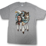 Men and Women T-shirt with Wildlife designs. Sport Grey / Dreamcatcher 