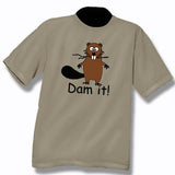 Youth T-shirts with Comic Designs /  Safari Green Dam it !