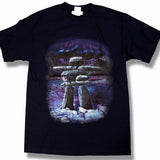 Youth T-shirt with Various designs / Navy / Inukshuk