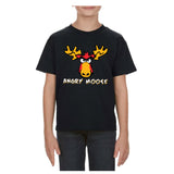 Kids T-shirts with printed design / Black Angry Moose
