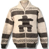 Wool Nordic Jackets for men and women / Nat Combo / Inukshuk. adult wool sweater-winter jacket-men-women-canada-souvenir-design-handmade→adult-wool-sweater-winter-jacket-men-women-canada-souvenir-design-handmade-northern-lifestyle-canada-100%wool-easy online shopping-coat-vest-Nepal-best quality-winter-spring-all seasons.