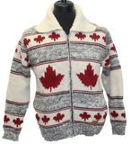 Wool Nordic Jackets for men and women / Cardinal Red Maple Leaf with Light Grey. adult wool sweater-winter jacket-men-women-canada-souvenir-design-handmade→adult-wool-sweater-winter-jacket-men-women-canada-souvenir-design-handmade-northern-lifestyle-canada-100%wool-easy online shopping-coat-vest-Nepal-best quality-winter-spring-all seasons.