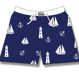 Men's Boxers Shorts. Nautical on Navy