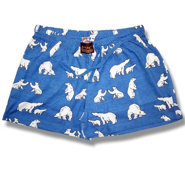 Jambys S Boxers Briefs Women’s Pockets Shorts Blue Pull On Sleep Pajama Pj