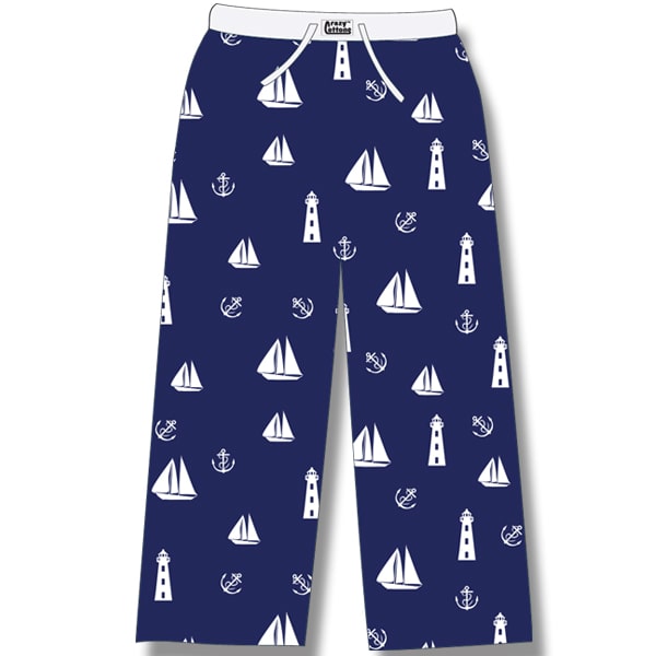 Women's Pyjamas Pants/ Pyjama Bottoms sleepwear.  Nautical on Navy