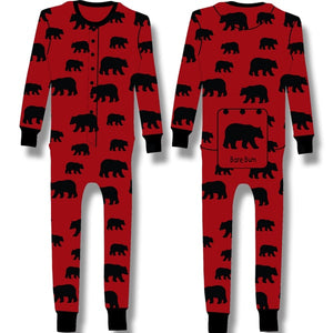 Kids Pyjamas One-Piece Allover Print/FUSHIA ALLOVER MOOSE