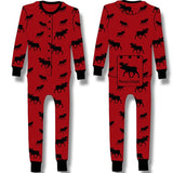 Kids Pyjamas One-Piece Allover Print/RED ALLOVER MOOSE
