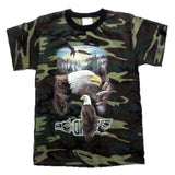 Youth T-shirt with Various designs / Como. Green / Eagles