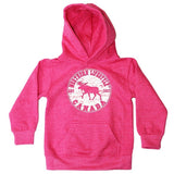 Kids Fleece hoodie Sweatshirt With Moose Lifestyle design / Hot Pink Heather