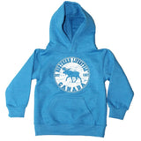 Kids Fleece hoodie Sweatshirt With Moose Lifestyle design / Turquoise Heather