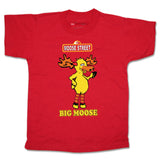 Kids T-shirts with printed design / Red Big Moose