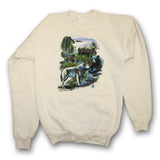 Youth Crewneck sweatshirt with various designs / Greige / Collage