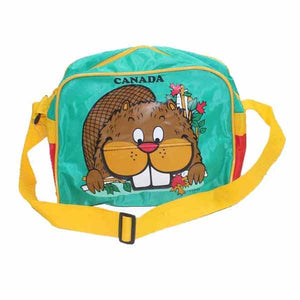 The Floppy Shoulder Bag. Green/Beaver