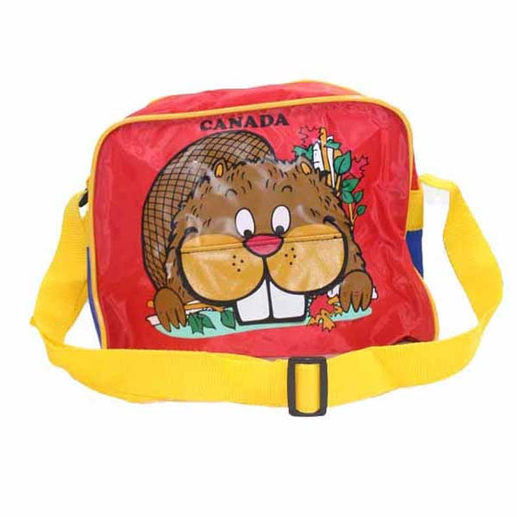 The Floppy Shoulder Bag. Red/Beaver