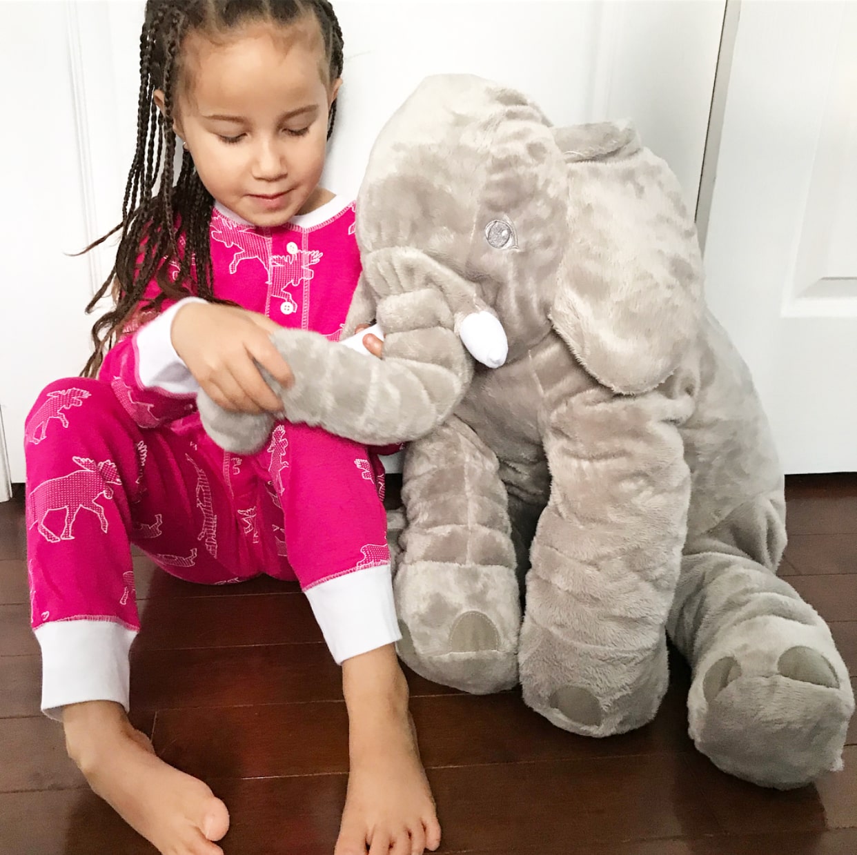 Kids Pyjamas One-Piece Allover Print/FUSHIA ALLOVER MOOSE