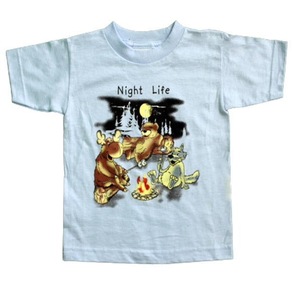 Kids T-shirts with printed design / Light Blue Night Life