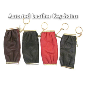 Assorted Leather Coins Purse with Key Chains
