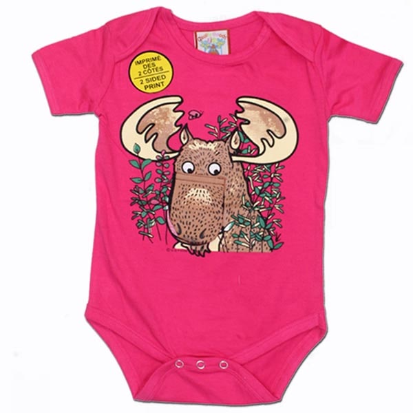 Newborn, Babies, Moose Floppy Onesie, unisex Bodysuits